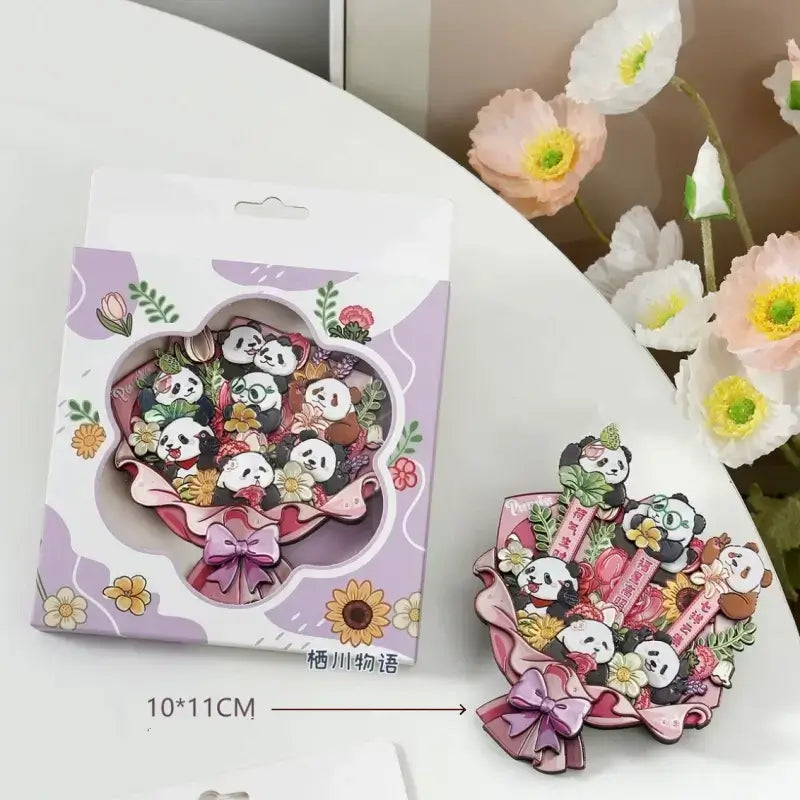 Panda Huahua Series Face-Changing Refrigerator Magnet-LuckyCharms.Shop