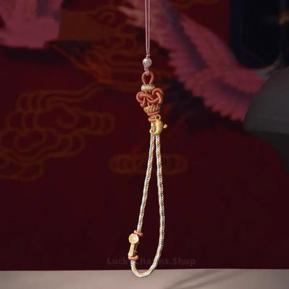 National Museum Auspicious Ruyi & Wenchang Knot Hanging Cord Bracelet-LuckyCharms.Shop
