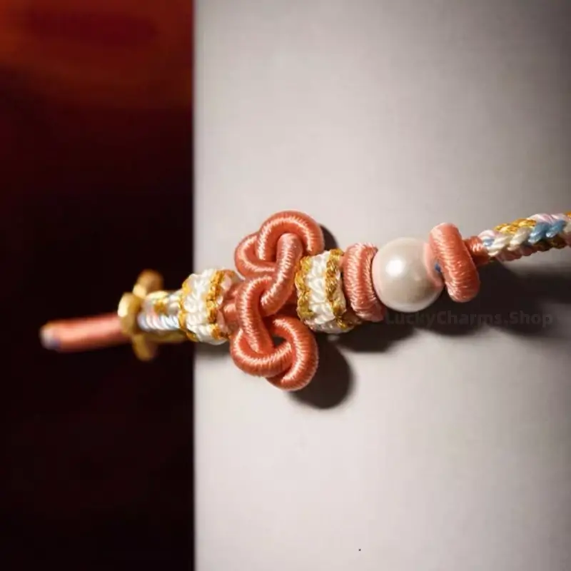 National Museum Auspicious Ruyi & Wenchang Knot Hanging Cord Bracelet-LuckyCharms.Shop