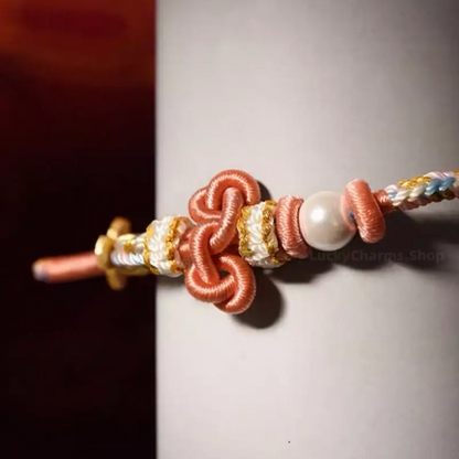 National Museum Auspicious Ruyi & Wenchang Knot Hanging Cord Bracelet-LuckyCharms.Shop