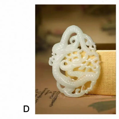 National Museum of China Jade Carving Style Fridge Magnet | Hollow Retro Lucky Decor | Ancient Jade Pendant Inspired Gift