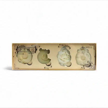 National Museum of China Jade Carving Style Fridge Magnet | Hollow Retro Lucky Decor | Ancient Jade Pendant Inspired Gift