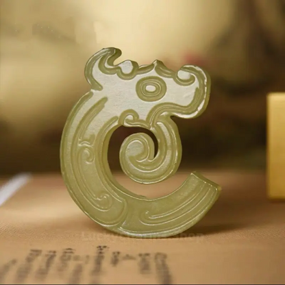 National Museum of China Jade Carving Style Fridge Magnet | Hollow Retro Lucky Decor | Ancient Jade Pendant Inspired Gift