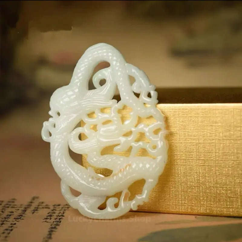 National Museum of China Jade Carving Style Fridge Magnet | Hollow Retro Lucky Decor | Ancient Jade Pendant Inspired Gift