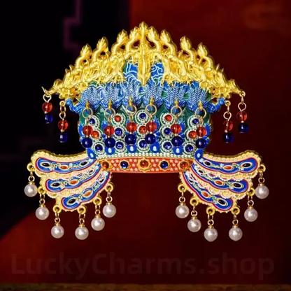 Phoenix Crown Metal AR Refrigerator Magnet from National Museum of China-LuckyCharms.Shop