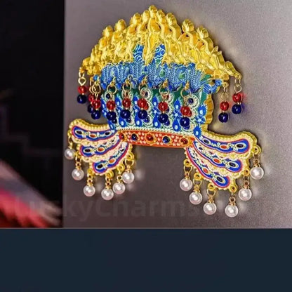 Phoenix Crown Metal AR Refrigerator Magnet from National Museum of China-LuckyCharms.Shop