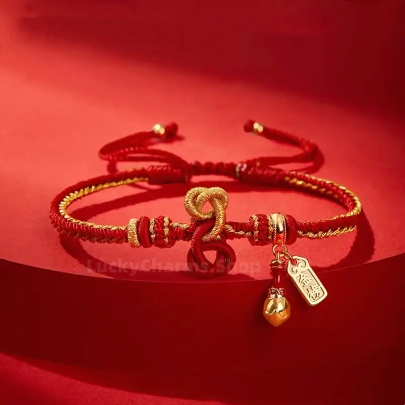 "Success in Exams" 18K Gold Hand-Woven Academic Success Lucky Bracelet-LuckyCharms.Shop