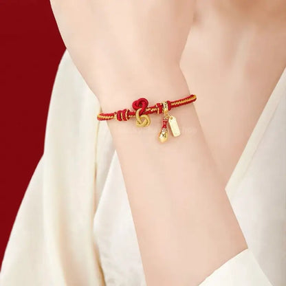 "Success in Exams" 18K Gold Hand-Woven Academic Success Lucky Bracelet-LuckyCharms.Shop
