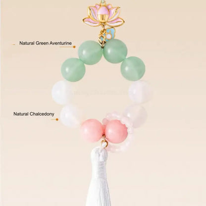 The Palace Museum Blessing Beaded Phone Charm | Crystal Pendant for Luck Wealth Peace | Chinese Style Souvenir-LuckyCharms.Shop