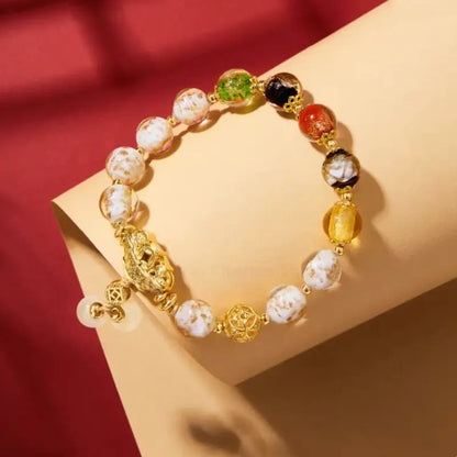 Five Jambhalas Wealth-Attracting Bracelet | Tibetan Buddhism Auspicious Accessory-LuckyCharms.Shop