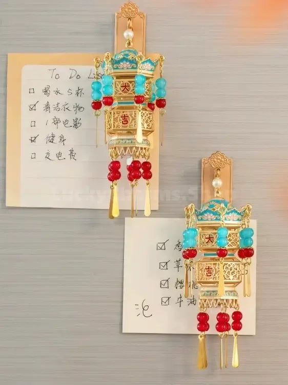 Palace Museum Light-Up Palace Lantern Fridge Magnet | Lunar New Year Gift Decor-LuckyCharms.Shop