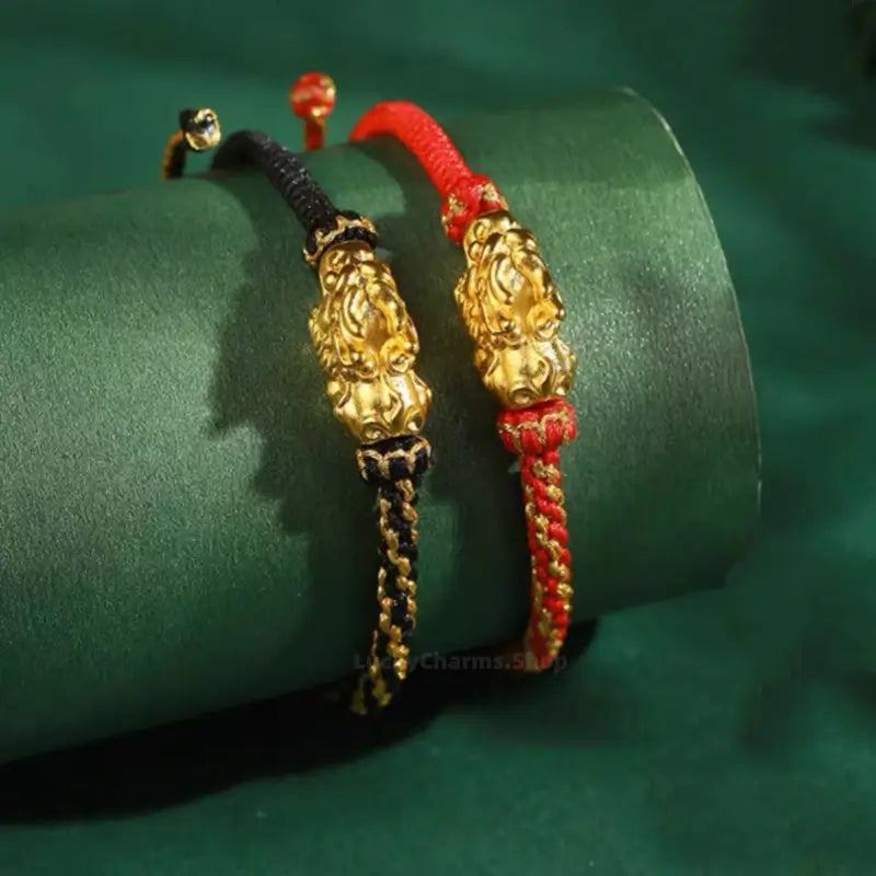 Chinese Imperial Pixiu Couple Bracelet | Palace Museum Gold-Plated Lucky Talisman-LuckyCharms.Shop