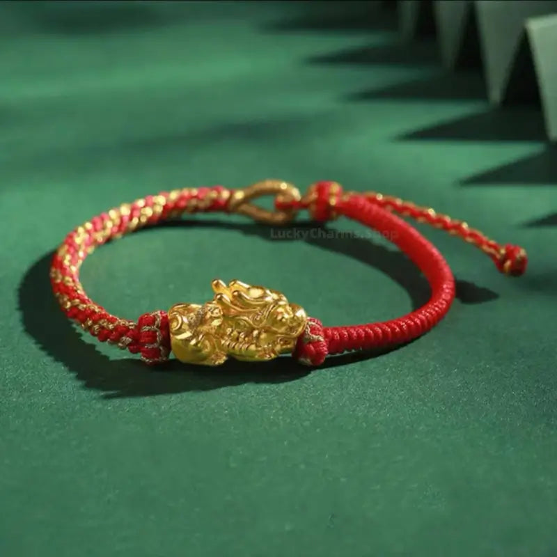 Chinese Imperial Pixiu Couple Bracelet | Palace Museum Gold-Plated Lucky Talisman-LuckyCharms.Shop