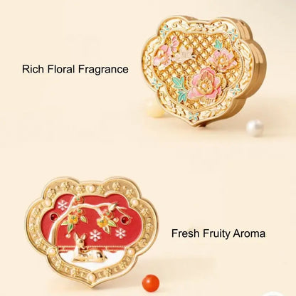 Baume parfumé solide Ruyi du Musée du Palais | 4 senteurs orientales | Cadeau et souvenir à la cire d'abeille naturelle