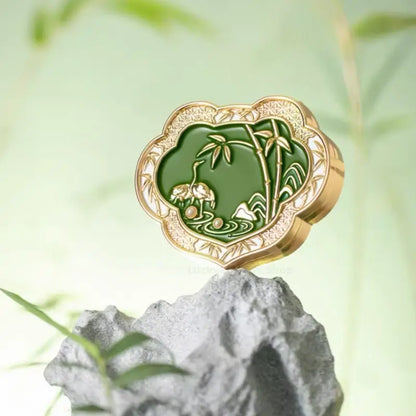 Baume parfumé solide Ruyi du Musée du Palais | 4 senteurs orientales | Cadeau et souvenir à la cire d'abeille naturelle