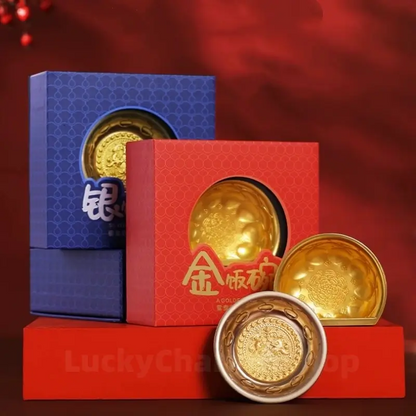 Gold & Silver Bowl Fridge Magnet - Shaanxi History Museum-LuckyCharms.Shop