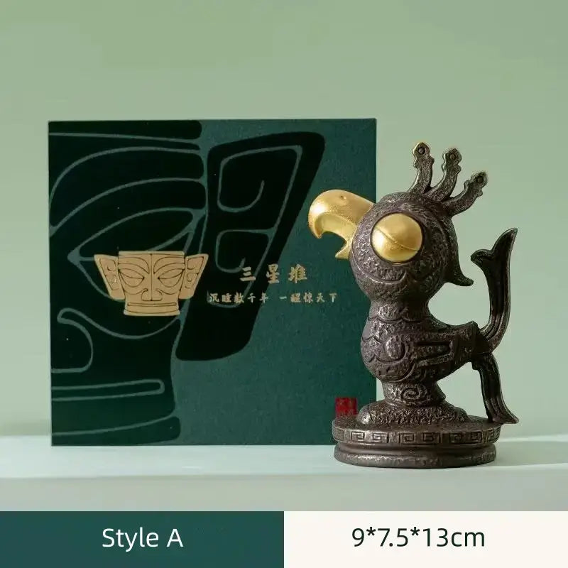 Bronze Sun Bird Figurine from The Sanxingdui Museum-LuckyCharms.Shop