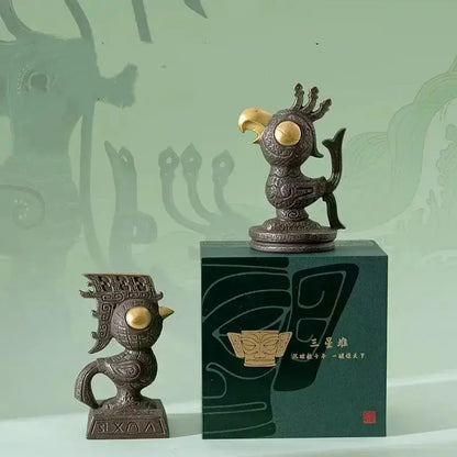 Bronze Sun Bird Figurine from The Sanxingdui Museum-LuckyCharms.Shop