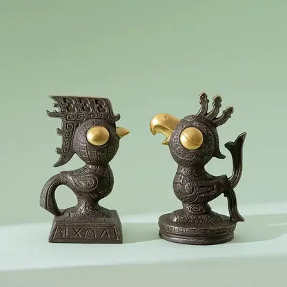 Bronze Sun Bird Figurine from The Sanxingdui Museum-LuckyCharms.Shop