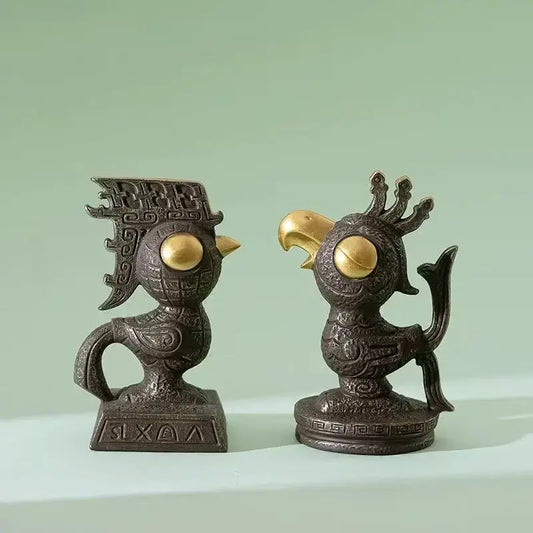 Bronze Sun Bird Figurine from The Sanxingdui Museum-LuckyCharms.Shop