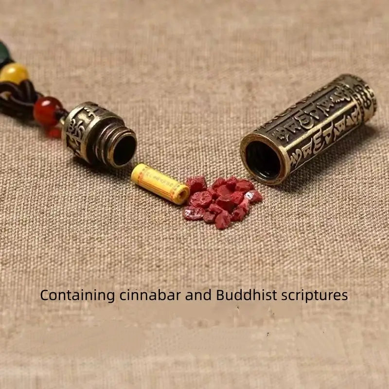 Openable Brass Gau Box Six-Syllable Pendant Necklace-LuckyCharms.Shop