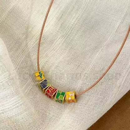 Five Cubic Fortune-Turning Beads WUXING Necklace Wealth Luck Protection Success-LuckyCharms.Shop