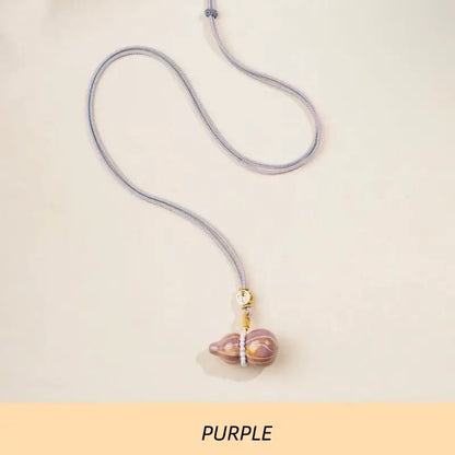Flowing-lacquer Gourd Pendant Long Necklace for Luck Success Wealth-LuckyCharms.Shop