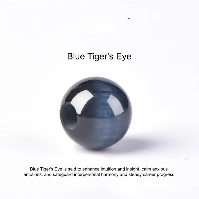 Natural Blue Tiger Eye Round Beads (Fortune-turning Beads) |  DIY Jewelry Accessory-LuckyCharms.Shop