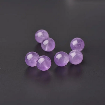 Natural Lavender Amethyst Round Beads (Fortune-turning Beads) | DIY Jewelry Accessory-LuckyCharms.Shop