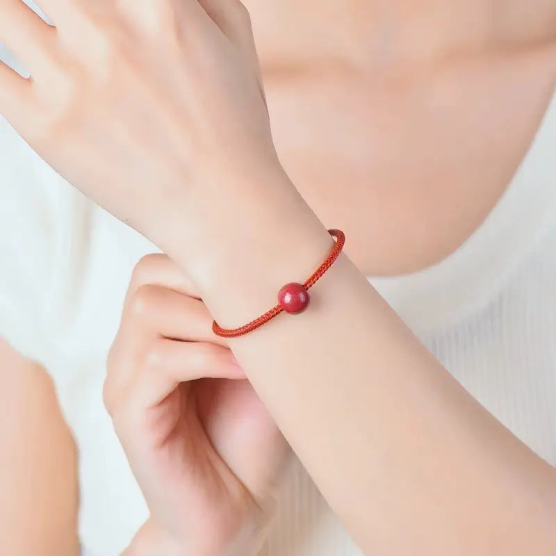 Natural Purple Gold Sand Cinnabar Round Beads (Fortune-turning Beads) | DIY Jewelry Accessory-LuckyCharms.Shop