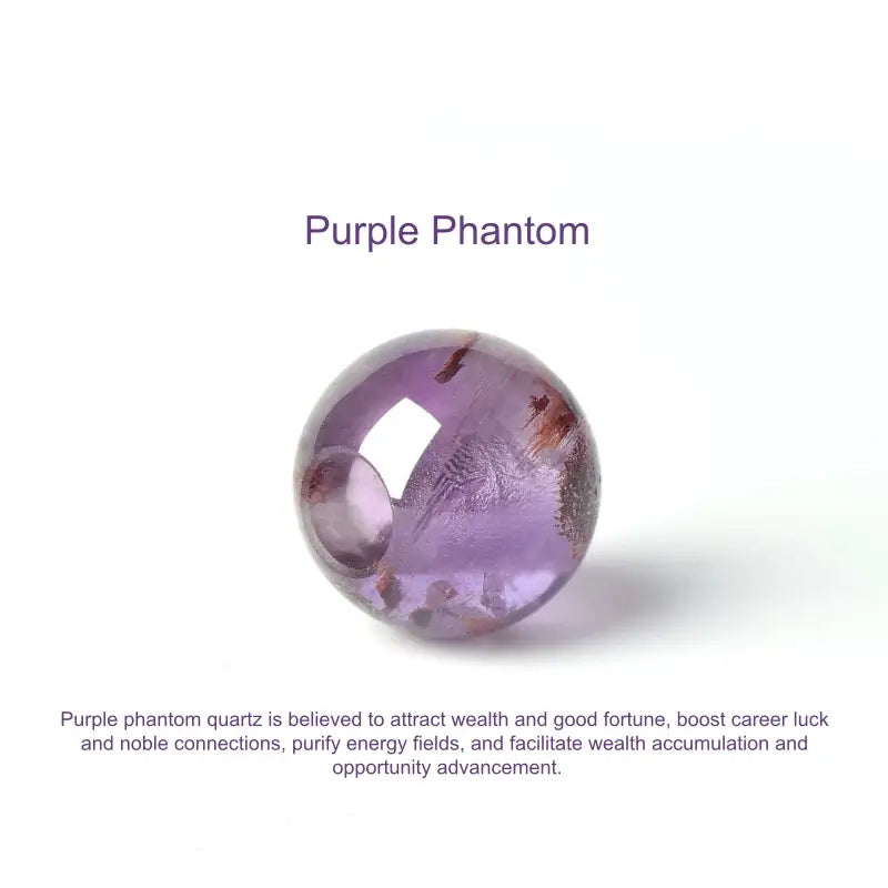 Purple Phantom Quartz Beads, Attract Wealth, Boost Career | DIY Jewelry Accessory-LuckyCharms.Shop