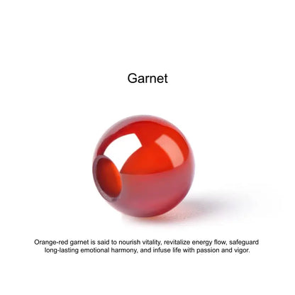 Natural Orange-Red Garnet Round Beads (Fortune-turning Beads) | DIY Jewelry Accessory-LuckyCharms.Shop