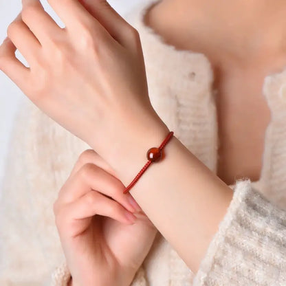 Natural Orange-Red Garnet Round Beads (Fortune-turning Beads) | DIY Jewelry Accessory-LuckyCharms.Shop