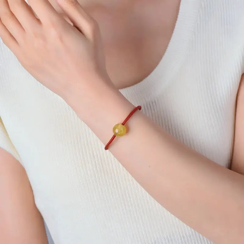 Natural Yellow Citrine Single Round Beads (Fortune-turning Beads) | DIY Jewelry Accessory-LuckyCharms.Shop