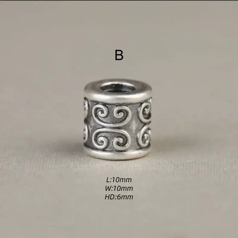 Sterling Silver Lulutong Loose Beads | Multiple Styles, DIY Bracelet Beads-LuckyCharms.Shop