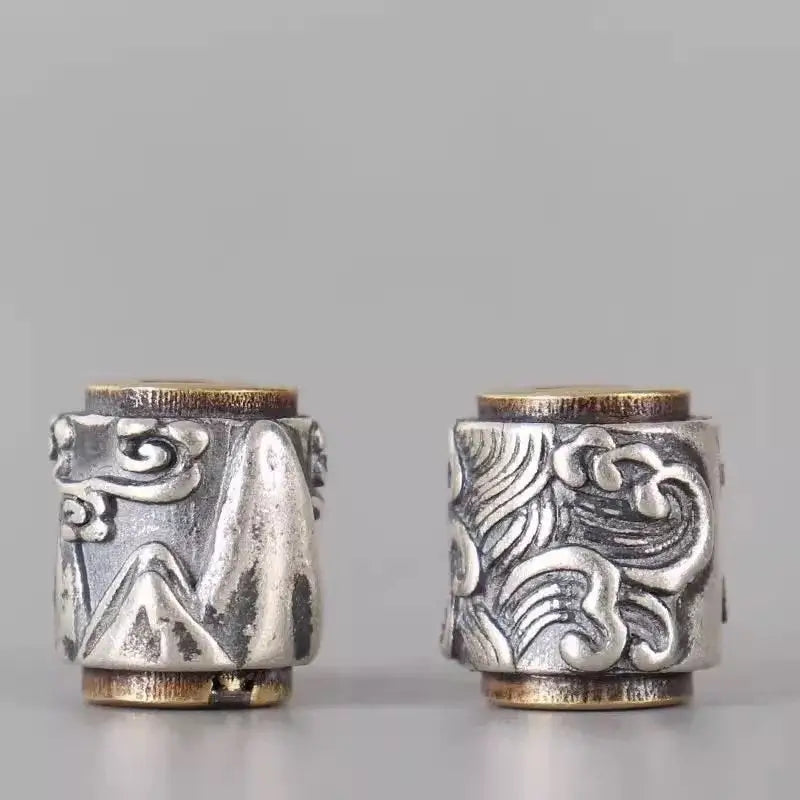 925 Silver Lu Lu Tong Bead | Mountain/Ocean Style 10×12mm DIY Bracelet Accessory-LuckyCharms.Shop