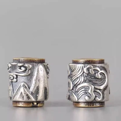 925 Silver Lu Lu Tong Bead | Mountain/Ocean Style 10×12mm DIY Bracelet Accessory-LuckyCharms.Shop