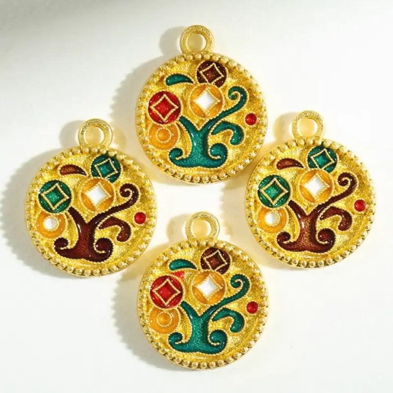 Chinese Style Gold-Plated Money Tree Bracelet Accompanying Beads Pendant-LuckyCharms.Shop