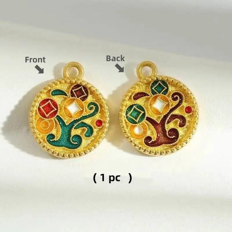 Chinese Style Gold-Plated Money Tree Bracelet Accompanying Beads Pendant-LuckyCharms.Shop