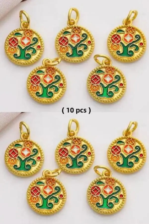 Chinese Style Gold-Plated Money Tree Bracelet Accompanying Beads Pendant-LuckyCharms.Shop