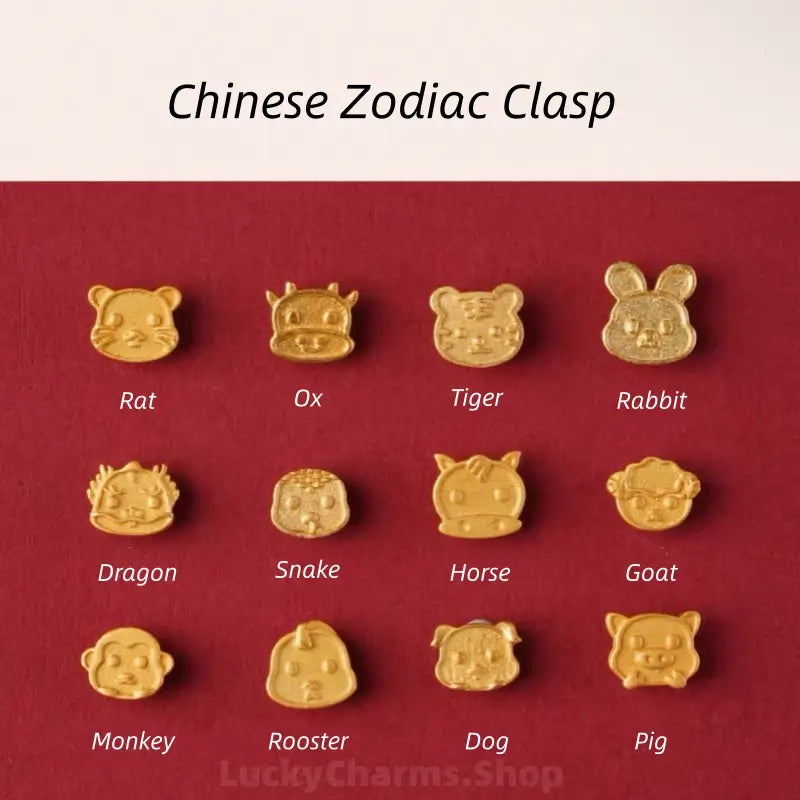 Cute Q-version Chinese Zodiac Charm Bracelet | 925 Silver Gold-Plated Red String Luck Bracelet-LuckyCharms.Shop