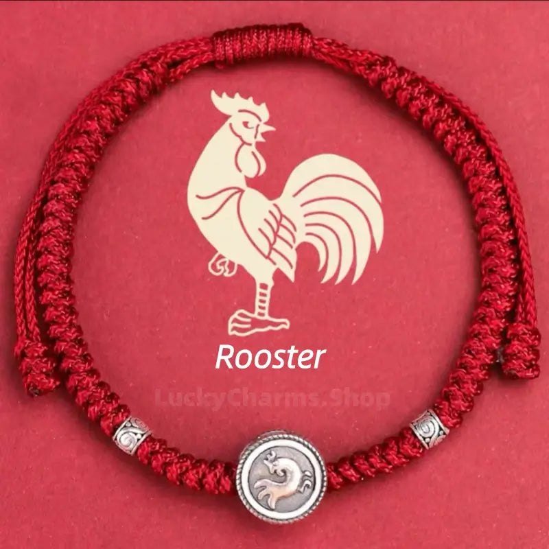 925 Silver Chinese Zodiac Double-Sided Fortune-Turning Bead Braided Hand Rope | Adjustable, Minimalist Chinese Style, Two Colors Optional-LuckyCharms.Shop