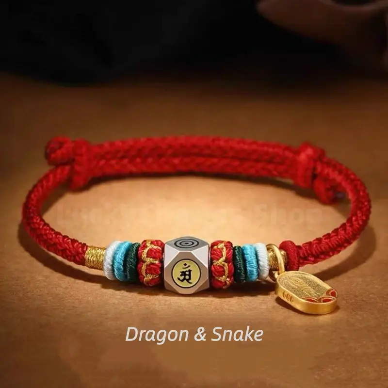 Chinese Zodiac Guardian Buddhas Seed Syllables Handmade Blessing Rope Bracelet-LuckyCharms.Shop
