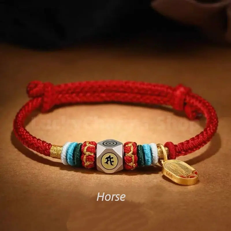 Chinese Zodiac Guardian Buddhas Seed Syllables Handmade Blessing Rope Bracelet-LuckyCharms.Shop