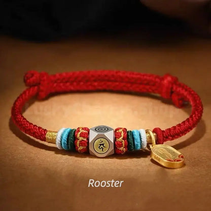 Chinese Zodiac Guardian Buddhas Seed Syllables Handmade Blessing Rope Bracelet-LuckyCharms.Shop
