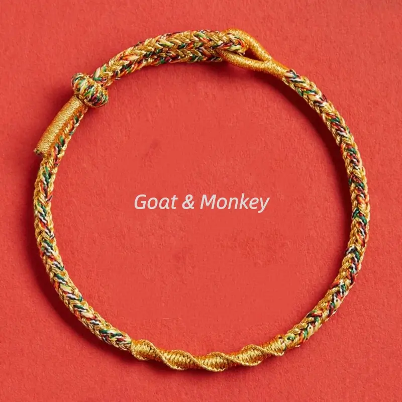 Chinese Zodiac Guardian Buddha Corresponding Color Blessing Dragon Knot Protective Bracelet-LuckyCharms.Shop