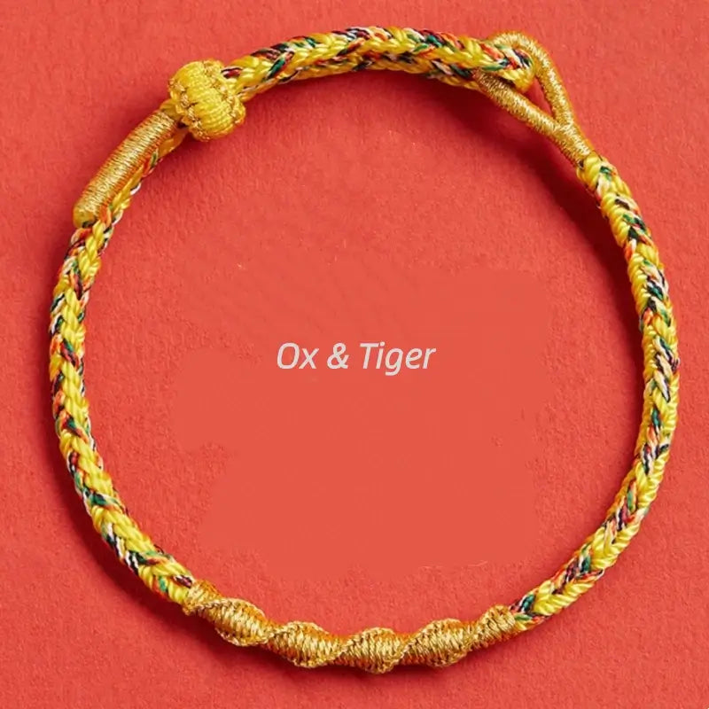 Chinese Zodiac Guardian Buddha Corresponding Color Blessing Dragon Knot Protective Bracelet-LuckyCharms.Shop