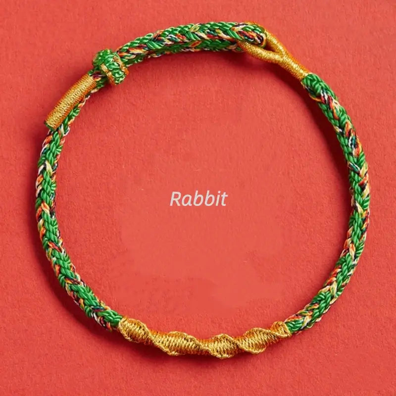 Chinese Zodiac Guardian Buddha Corresponding Color Blessing Dragon Knot Protective Bracelet-LuckyCharms.Shop