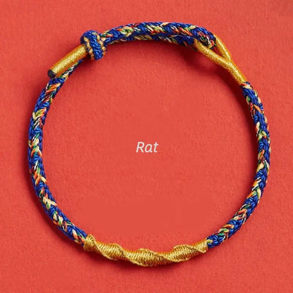 Chinese Zodiac Guardian Buddha Corresponding Color Blessing Dragon Knot Protective Bracelet-LuckyCharms.Shop