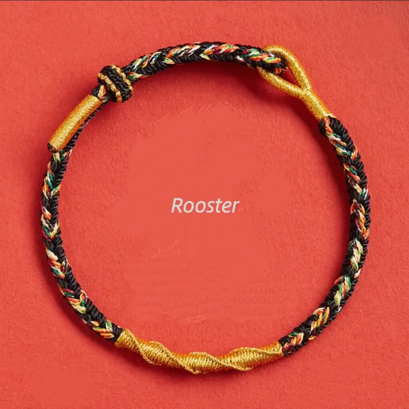 Chinese Zodiac Guardian Buddha Corresponding Color Blessing Dragon Knot Protective Bracelet-LuckyCharms.Shop